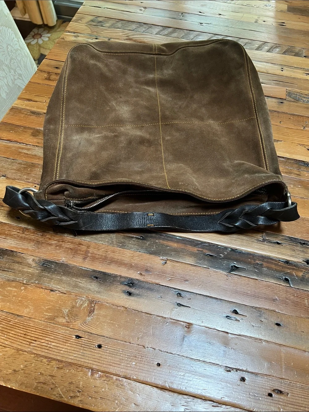Hogan Suede Bucket Tote Hobo